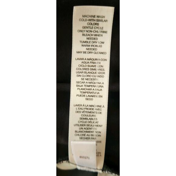 Chicos Black & White Polka Dots Size 3 (XL) Open Jacket TOP Semi Sheer Back - Picture 8 of 8